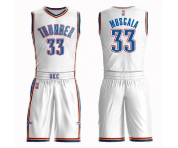 Women's Oklahoma City Thunder #33 Mike Muscala Swingman White Basketball Suit Jersey - Association Edition