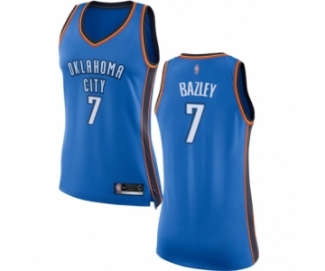 Women's Oklahoma City Thunder #7 Darius Bazley Swingman Royal Blue Basketball Jersey - Icon Edition