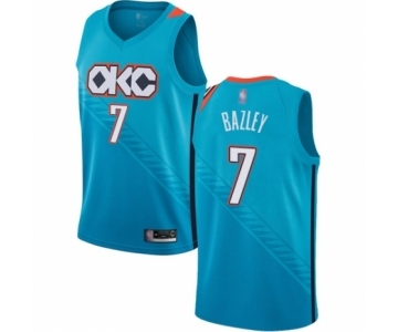 Women's Oklahoma City Thunder #7 Darius Bazley Swingman Turquoise Basketball Jersey - City Edition
