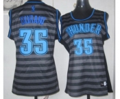 women nba oklahoma city thunder #35 durant grey[black strip]