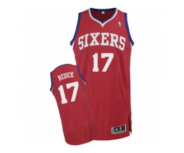 Men Adidas Philadelphia 76ers #17 JJ Redick Authentic Red Road NBA Jersey