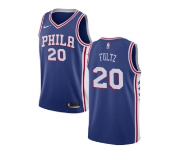 Men Nike Philadelphia 76ers #20 Markelle Fultz Blue NBA Swingman Jersey