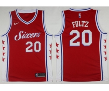 Men Nike Philadelphia 76ers #20 Markelle Fultz Red NBA Swingman Jersey
