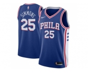 Men Nike Philadelphia 76ers #25 Ben Simmons Blue Stitched NBA Swingman Jersey