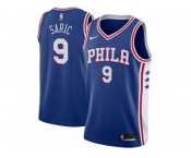 Men Nike Philadelphia 76ers #9 Dario Saric Blue NBA Swingman Jersey