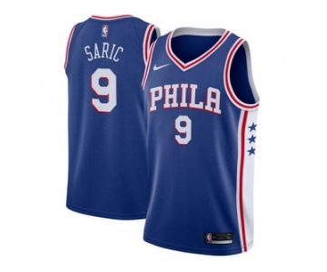 Men Nike Philadelphia 76ers #9 Dario Saric Blue NBA Swingman Jersey