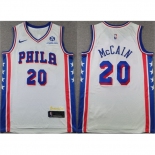 Men Philadelphia 76ers #20 Jared McCain White Association Edition Stitched Jersey