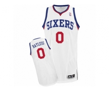 Men's Adidas Philadelphia 76ers #0 Jerryd Bayless Authentic White Home NBA Jersey
