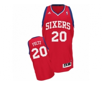 Men's Adidas Philadelphia 76ers #20 Markelle Fultz Swingman Red Road NBA Jersey