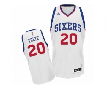 Men's Adidas Philadelphia 76ers #20 Markelle Fultz Swingman White Home NBA Jersey