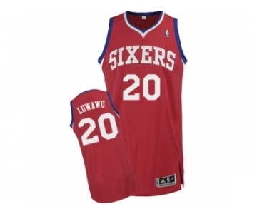 Men's Adidas Philadelphia 76ers #20 Timothe Luwawu Authentic Red Road NBA Jersey
