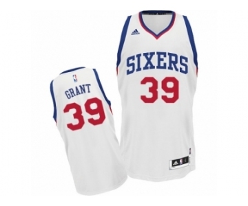 Men's Adidas Philadelphia 76ers #39 Jerami Grant Swingman White Home NBA Jersey