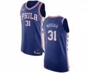 Men's Nike Philadelphia 76ers #31 Mike Muscala Authentic Blue NBA Jersey - Icon Edition