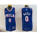 Men's Philadelphia 76ers #0 Tyrese Maxey Royal Icon Edition Stitched Jersey