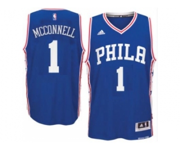 Men's Philadelphia 76ers #1 T. J. McConnell adidas Royal Swingman Road Jersey