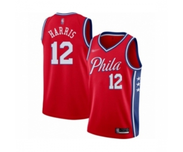 Men's Philadelphia 76ers #12 Tobias Harris Authentic Red Finished Basketball Jersey - Statement Edition