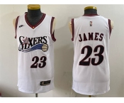 Men's Philadelphia 76ers #23 LeBron James White 2026 Classic Edition Stitched Jersey Men's Philadelphia 76ers #23 LeBron James White 2026 Classic Edition Stitched Jersey