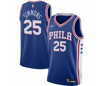 Men's Philadelphia 76ers #25 Ben Simmons Nike Royal 2020-21 Swingman Jersey