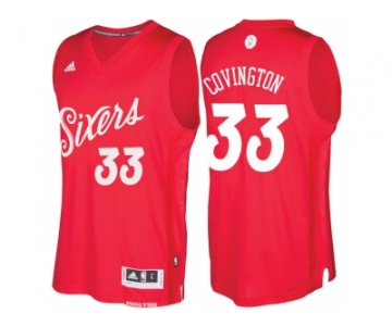 Men's Philadelphia 76ers #33 Robert Covington Red 2016 Christmas Day NBA Swingman Jersey