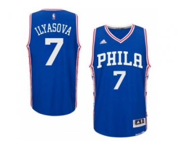 Men's Philadelphia 76ers #7 Ersan Ilyasova adidas Royal Swingman Road Jersey