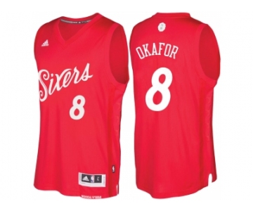 Men's Philadelphia 76ers #8 Jahlil Okafor Red 2016 Christmas Day NBA Swingman Jersey