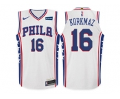 Nike NBA Philadelphia 76ers #16 Furkan Korkmaz Jersey 2017-18 New Season White Jersey