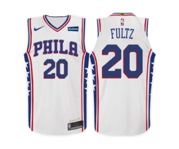 Nike NBA Philadelphia 76ers #20 Markelle Fultz Jersey 2017-18 New Season White Jersey