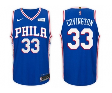 Nike NBA Philadelphia 76ers #33 Robert Covington Jersey 2017-18 New Season Blue Jersey