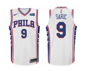 Nike NBA Philadelphia 76ers #9 Dario Saric Jersey 2017-18 New Season White Jersey