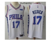 Nike Philadelphia 76ers #17 JJ Redick White NBA Authentic Association Edition Jerse