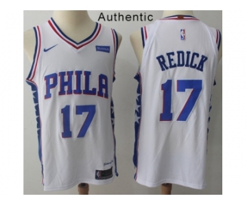 Nike Philadelphia 76ers #17 JJ Redick White NBA Authentic Association Edition Jerse