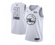 Nike Philadelphia 76ers #21 Joel Embiid White NBA Jordan Swingman 2018 All-Star Game Jersey