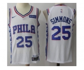Nike Philadelphia 76ers #25 Ben Simmons White Stitched NBA Jersey