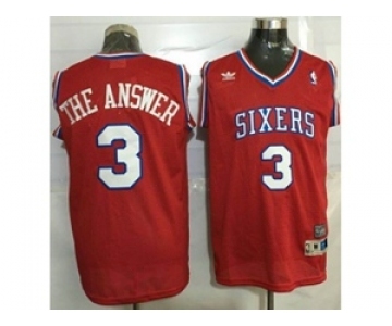 nba jersey philadelphia 76ers #3 the answer red