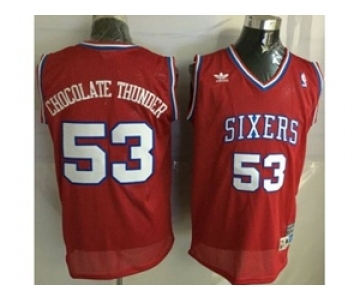nba jersey philadelphia 76ers #53 chocolate thunder red