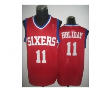 nba philadelphia 76ers #11 holiday red[revolution 30]