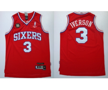 nba philadelphia 76ers #3 iverson red[white number][10th]