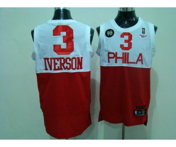 nba philadelphia 76ers #3 iverson( white & red)
