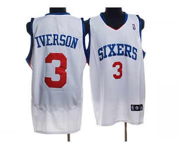 nba philadelphia 76ers #3 iverson white