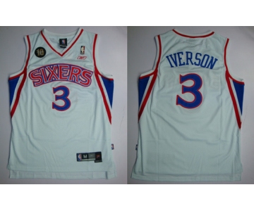 nba philadelphia 76ers #3 iverson white[red sixers][10th]