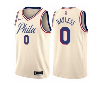 Women Nike Philadelphia 76ers #0 Jerryd Bayless Swingman Cream NBA Jersey - City Edition