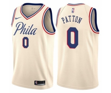 Women's Nike Philadelphia 76ers #0 Justin Patton Swingman Cream NBA Jersey - City Edition