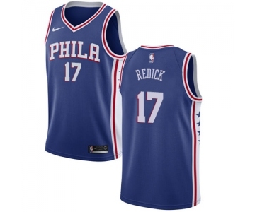 Women's Nike Philadelphia 76ers #17 JJ Redick Swingman Blue Road NBA Jersey - Icon Edition