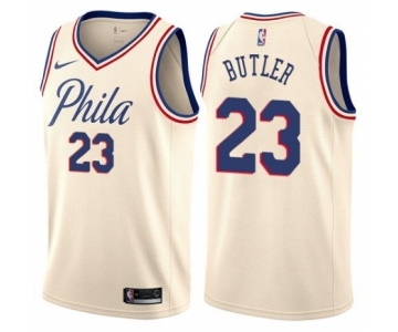 Women's Nike Philadelphia 76ers #23 Jimmy Butler Swingman Cream NBA Jersey - City Edition