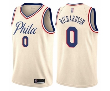 Women's Philadelphia 76ers #0 Josh Richardson Swingman Cream Basketball Jersey - City Edition