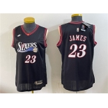 Women's Philadelphia 76ers #23 LeBron James Black 2026 Classic Edition Stitched Basketball Jersey Women's Philadelphia 76ers #23 LeBron James Black 2026 Classic Edition Stitched Basketball Jersey