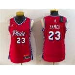 Women's Philadelphia 76ers #23 LeBron James Red 2026 Statement Edition Stitched Basketball Jersey Women's Philadelphia 76ers #23 LeBron James Red 2026 Statement Edition Stitched Basketball Jersey