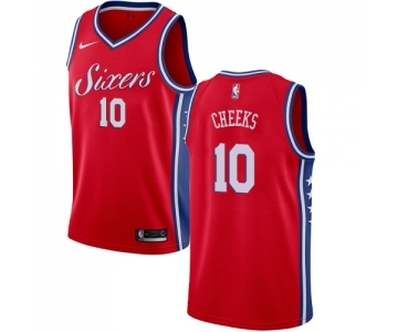 Youth Nike Philadelphia 76ers #10 Maurice Cheeks Swingman Red Alternate NBA Jersey Statement Edition