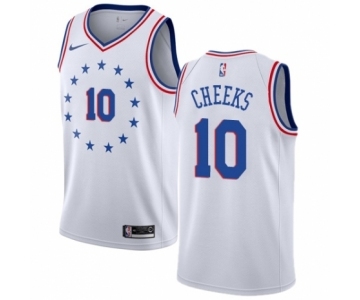 Youth Nike Philadelphia 76ers #10 Maurice Cheeks White Swingman Jersey - Earned Edition