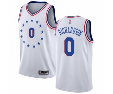 Youth Philadelphia 76ers #0 Josh Richardson White Swingman Jersey - Earned Edition